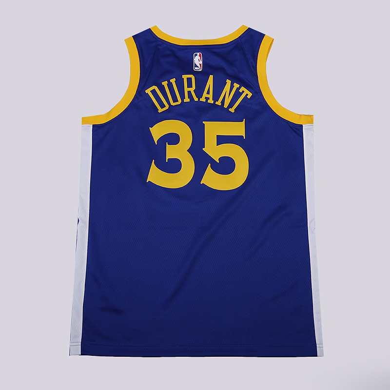 мужская синяя майка Nike Kevin Durant Golden State Warriors Icon Edition Swingman 864475-496 - цена, описание, фото 5